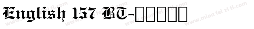 English 157 BT字体转换